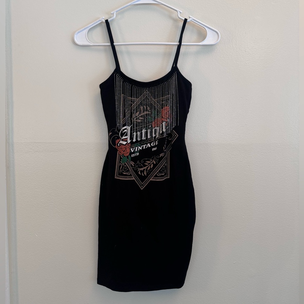Fashion Nova Antique Print Chain Mini Dress XS